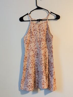 Forever 21 Rust and Cream Floral Sundress